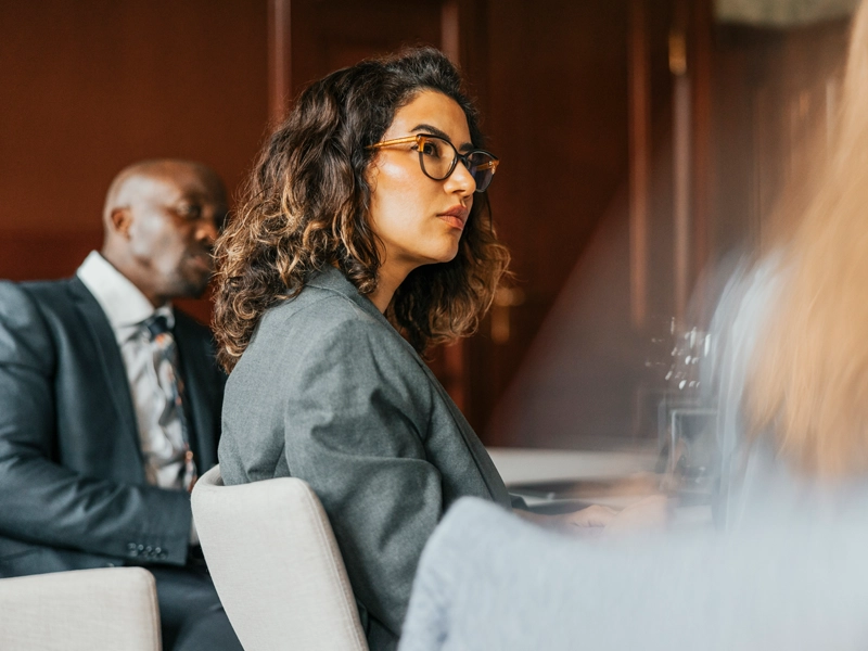 woman in a business meeting